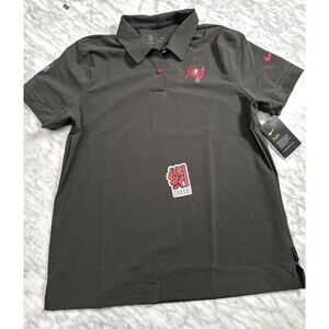 Nike NFL Tampa Bay Buccaneers Short Sleeve Polo Gray CW7431-211 Women large NEW